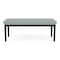 Lesro Lenox Steel 2 Seat Bench, Ash (Blue) Seat, Ash Back, 45 W 21 L 18.5 H, Linette Vinyl Seat LS2001 - alternate 1